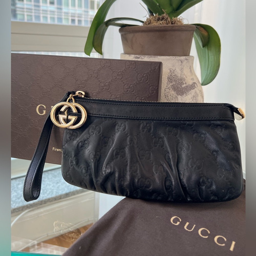 Gucci Black Wristlet